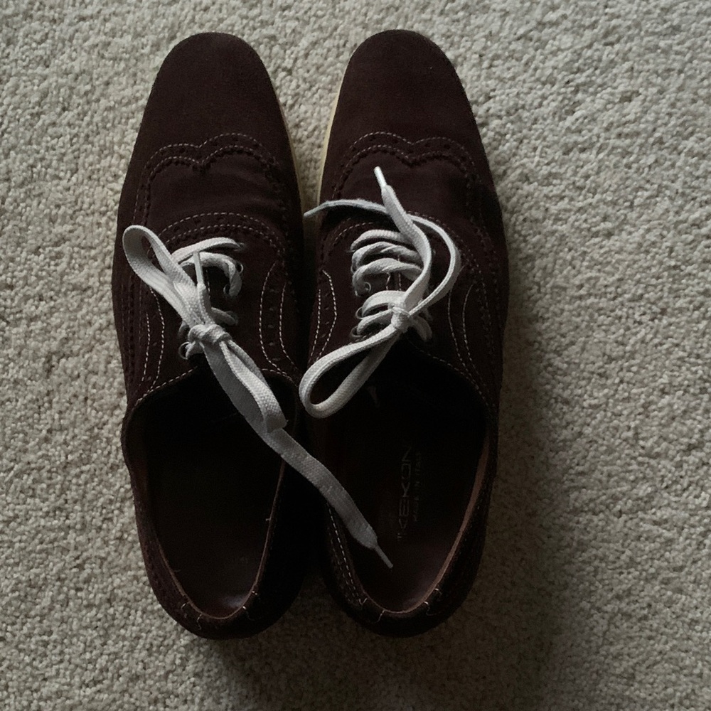 Men's Brown Suede Leather Oxfords